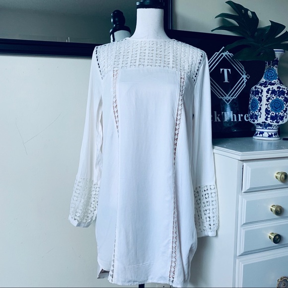 English Factory Dresses & Skirts - English Factory Crochet Lace Shift Dress